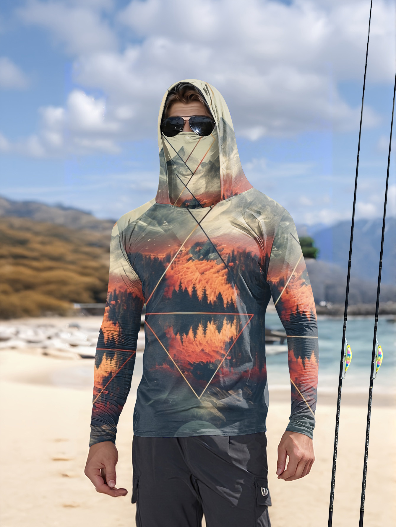 Fishing Hoodie - Sweat-shirt de pêche pour homme, avec
