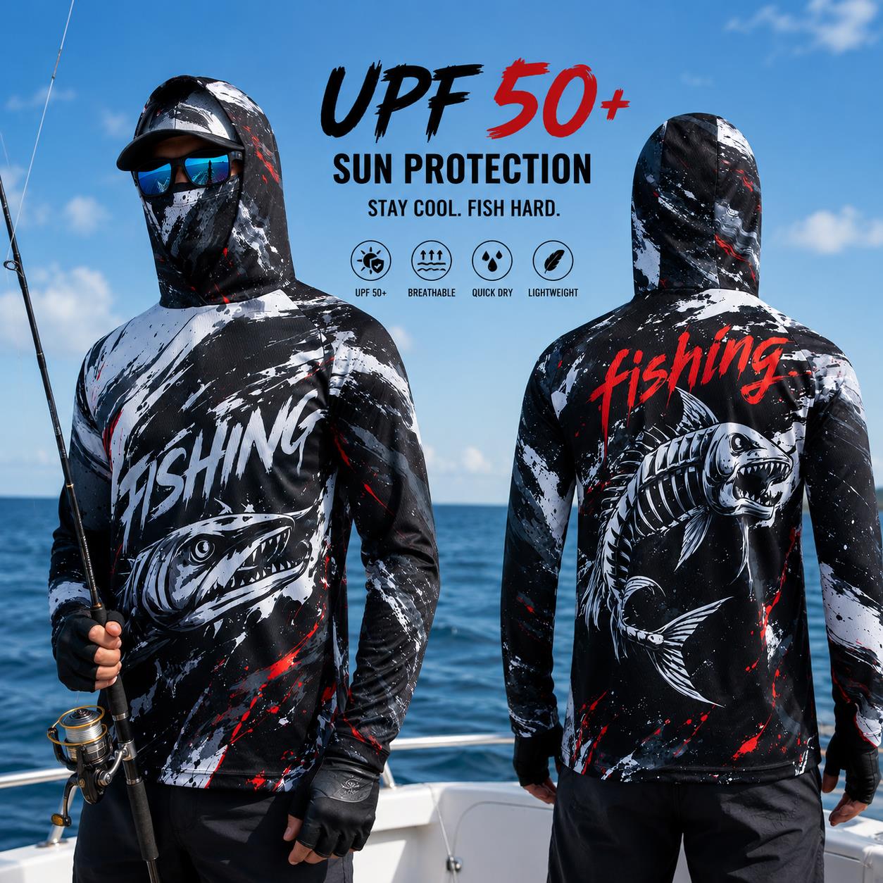 Maillot de pêche unisexe à man - Fishing Mask Sun Protection avis et prix